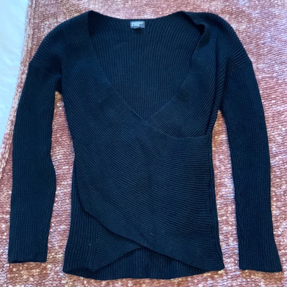 Black Wrap Sweater
